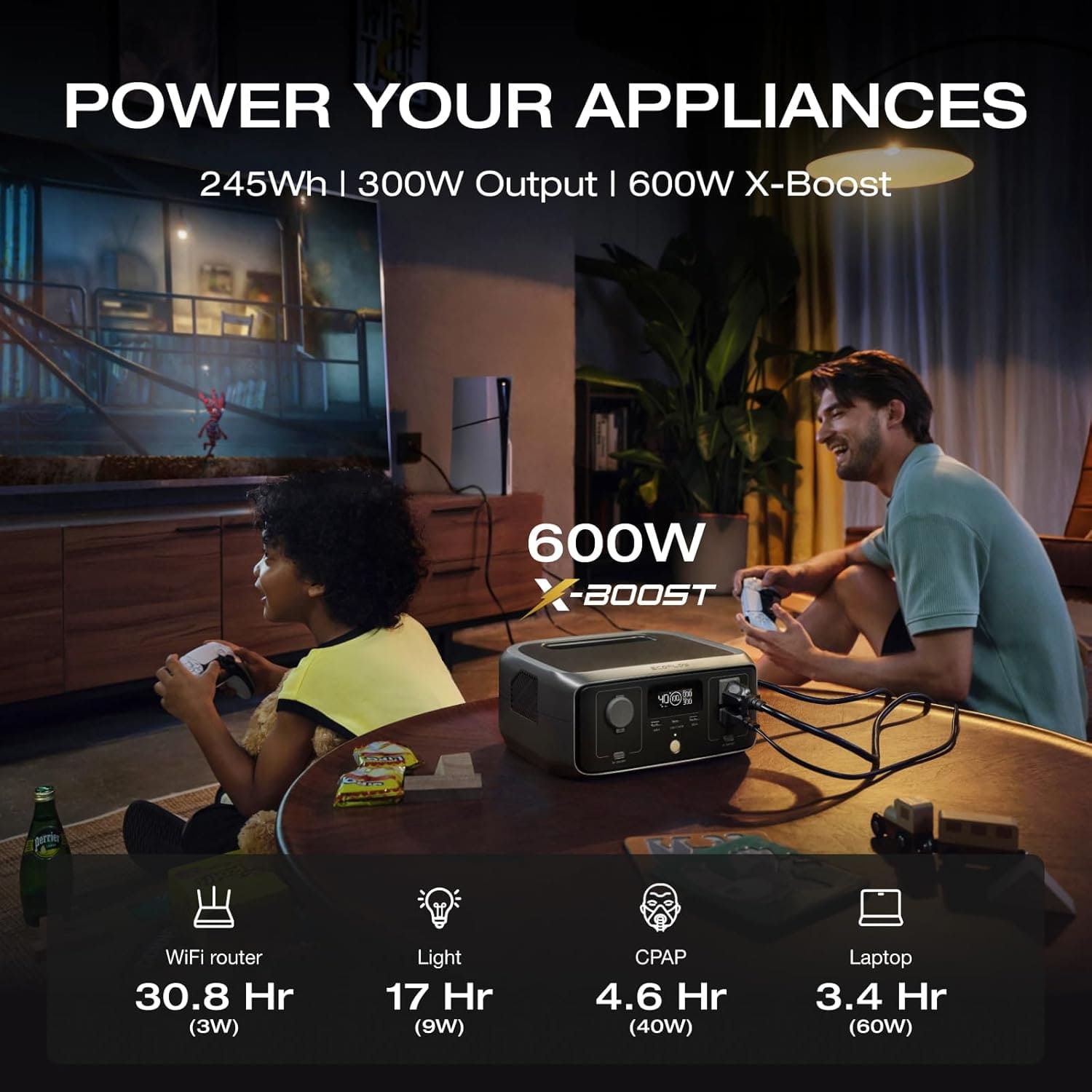 بنك الطاقة المحمول EcoFlow RIVER 3 | بنك طاقة محمول للتخييم في الهواء الطلق بسعة 245 واط بنك الطاقة المحمول EcoFlow RIVER 3 | بنك طاقة محمول للتخييم في الهواء الطلق بسعة 245 واط